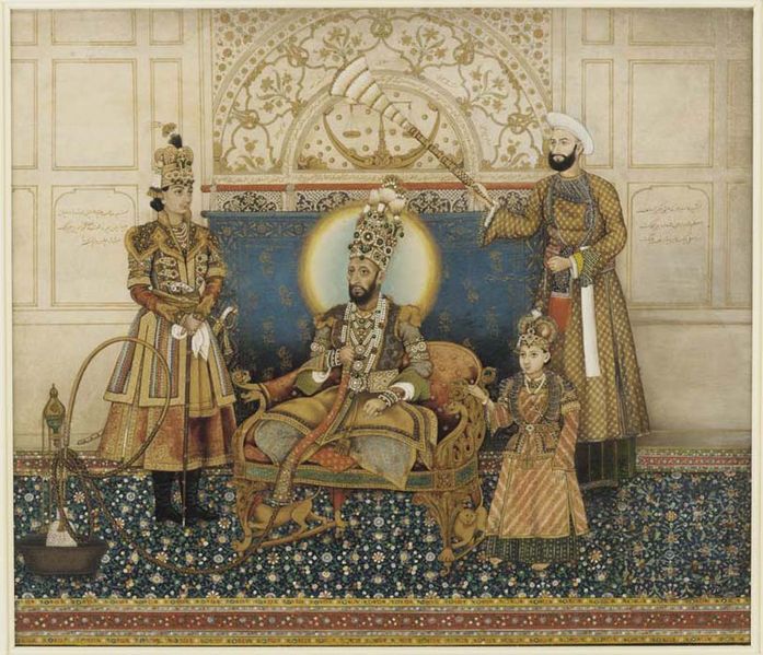 Ghulam_Ali_Khan,_Bahadur_Shah_II_enthroned_with_Mirza_Fakhruddin_1837–38_Arthur_M._Sackler_Gallery,_Smithsonian_Institution,_Washington