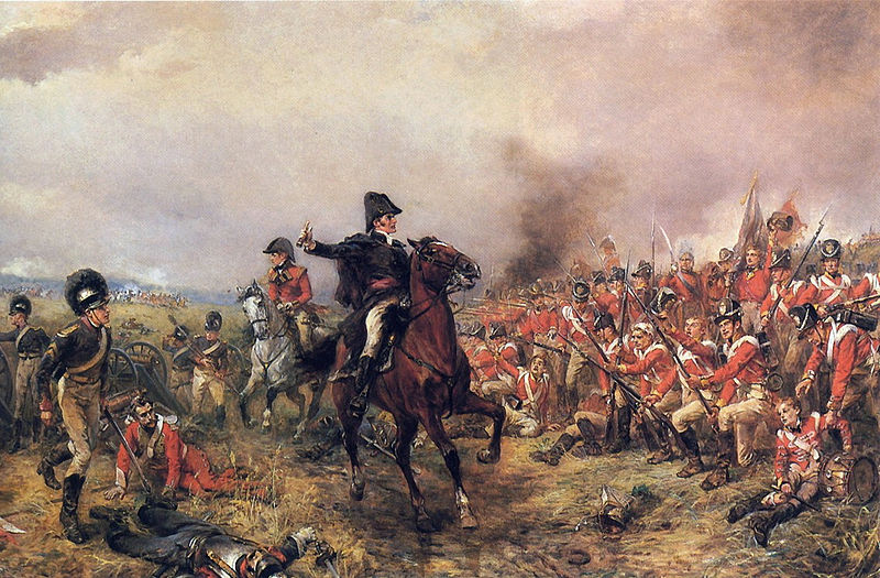 famous duels -wellington_at_waterloo_hillingford