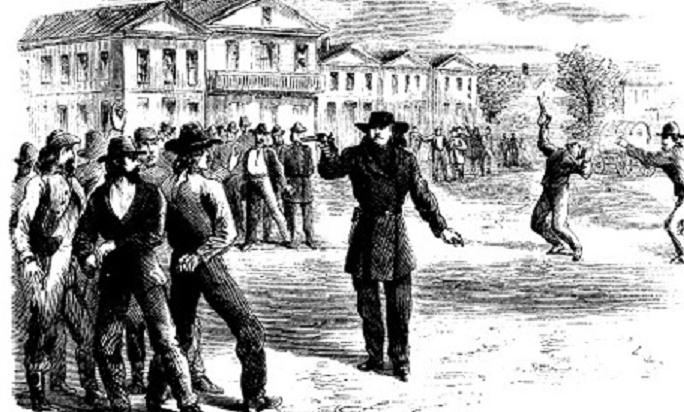 famous duels hickock_tutt_duel_1867_harpers_monthly_magazine