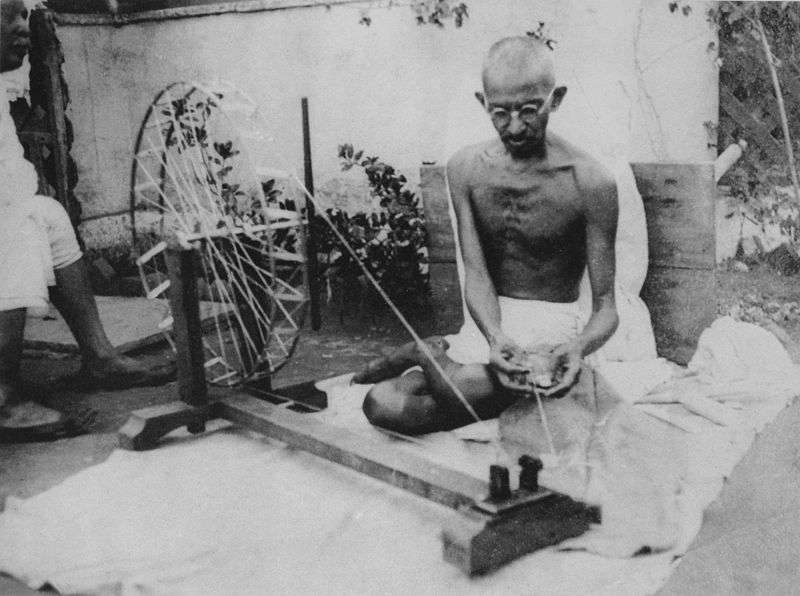 famous assassins gandhi_spinning