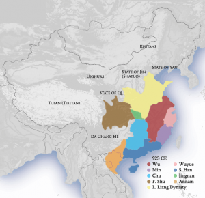 Chinese dynasty Five_Dynasties_Ten_Kingdoms_923_CE