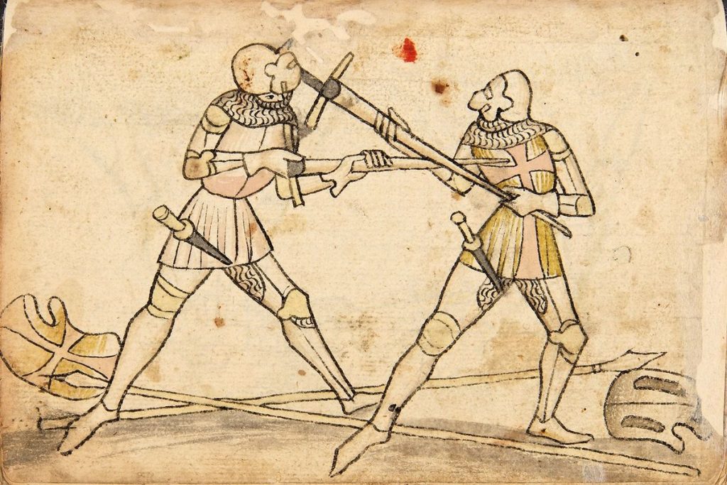 medieval weapons Augsburg_Cod.I.6.4º.2_(Codex_Wallerstein)_107v