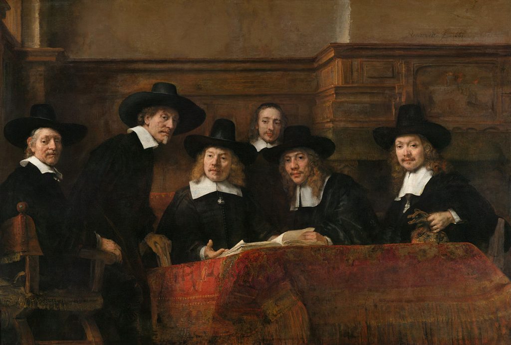 Golden Ages Rembrandt_-_De_Staalmeesters-_het_college_van_staalmeesters_(waardijns)_van_het_Amsterdamse_lakenbereidersgilde_-_Google_Art_Project