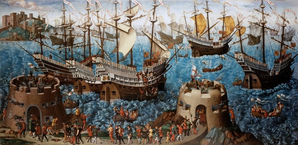 english kings Basire_Embarkation_of_Henry_VIII