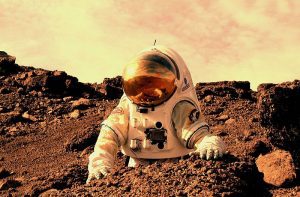 Astronaut_working_on_Mars colony
