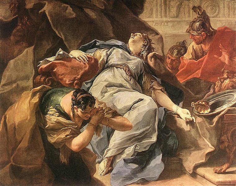 Sophonisba at her death, mourned by those around her